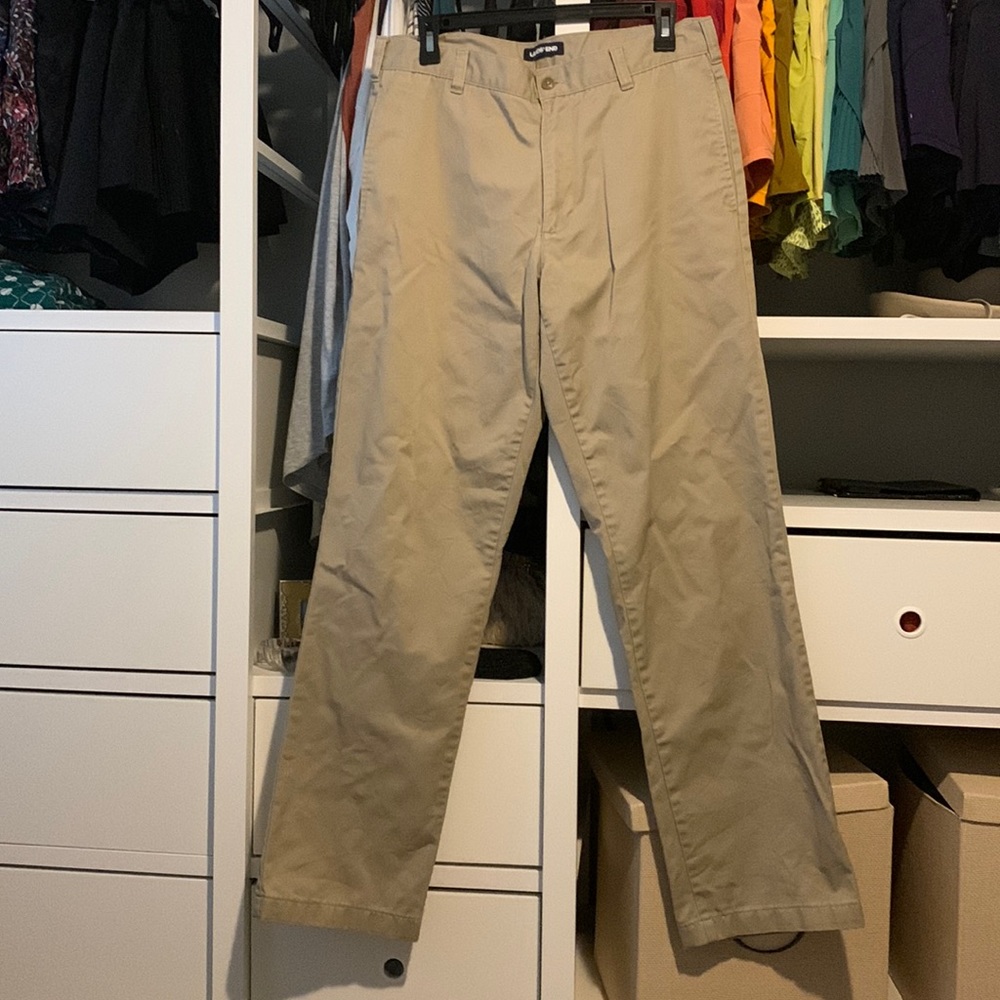 Lands’ End mens kaki chino 32x31